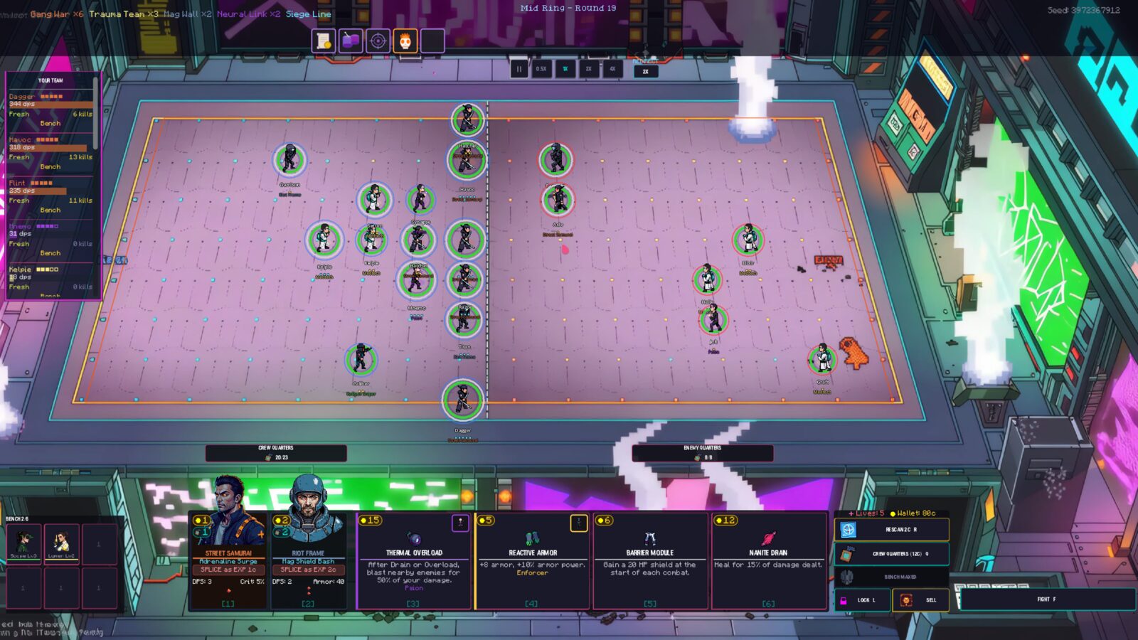 Neon Debris — combat deck